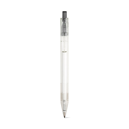 HARLAN promotional pen in black (detail view) with custom logo branding