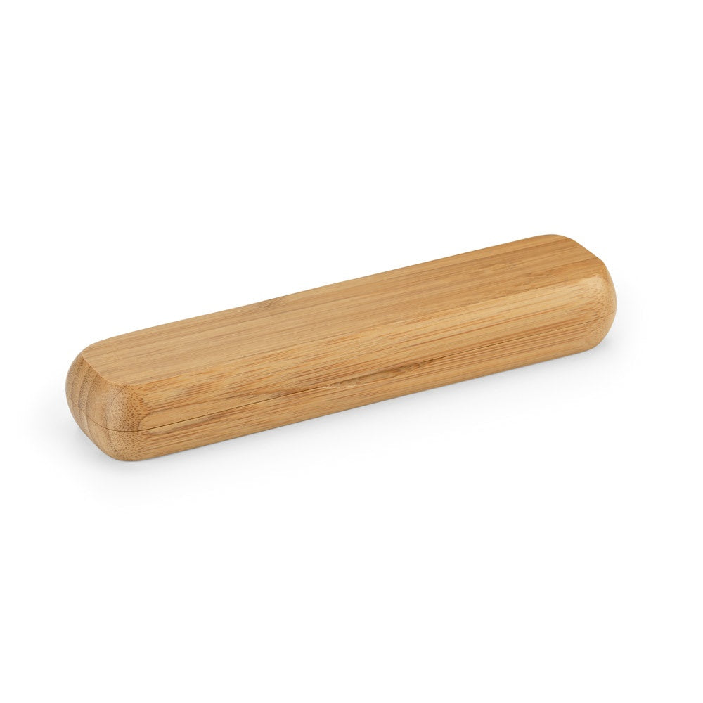 BAHIA promotional pen in natural (gift box packaging) with custom logo branding