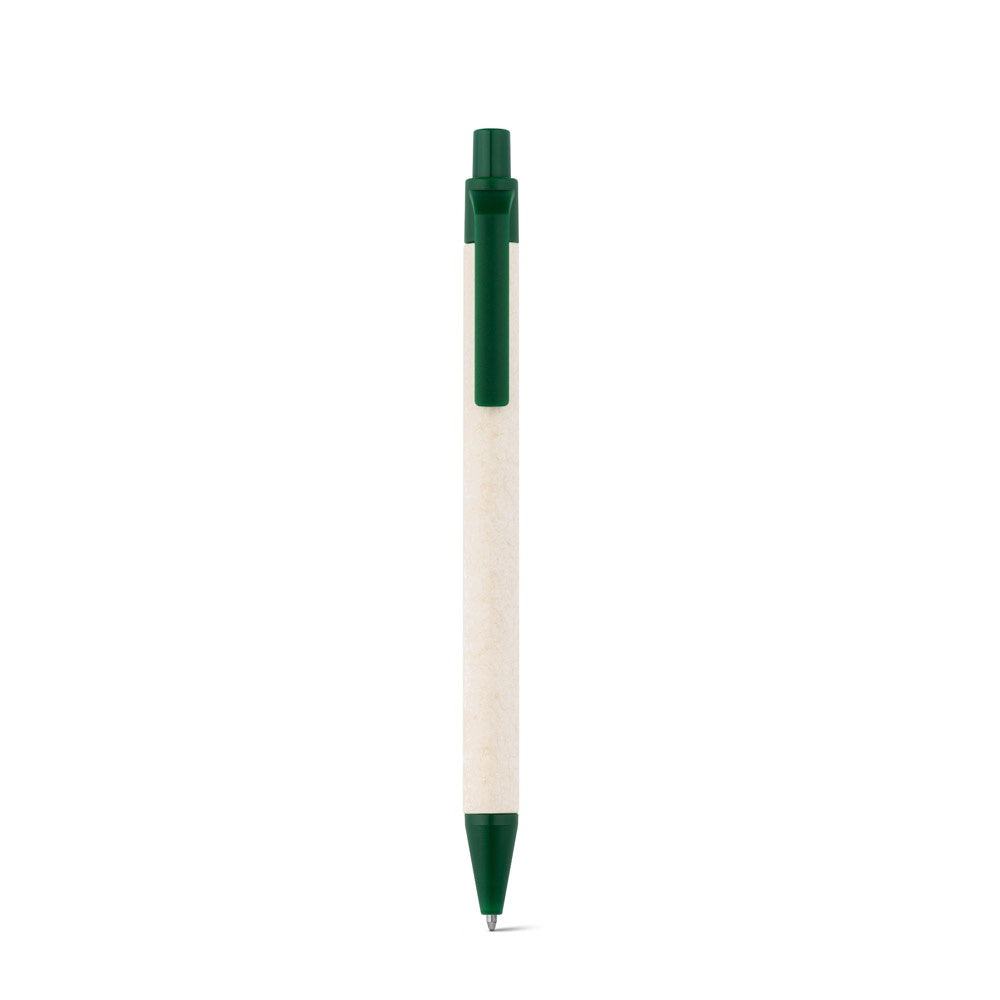 MILINK promotional pen in dark green (detail view) with custom logo branding