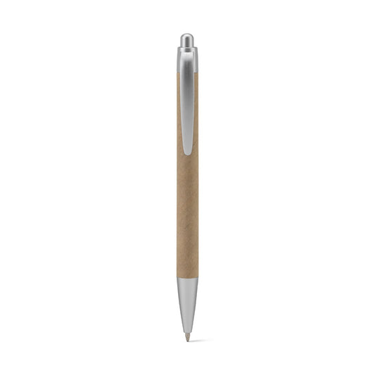 KYRA promotional pen in light grey (detail view) with custom logo branding