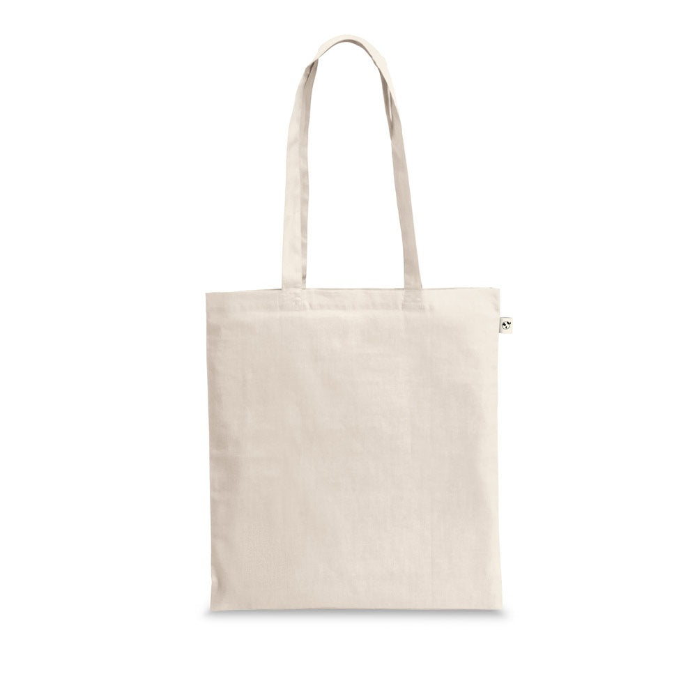 CAIRO promotional tote bag in light natural with custom logo branding