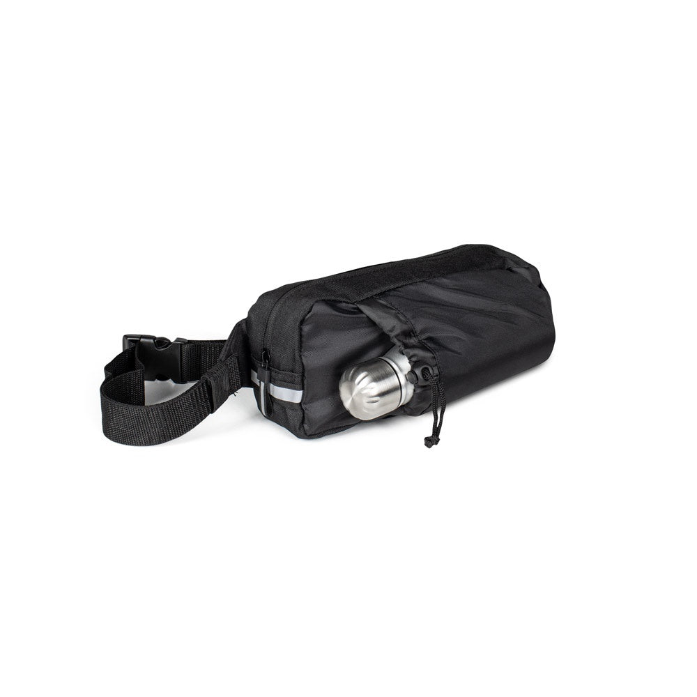 DELFOS POUCH SHINY promotional travel bag in black with custom logo branding