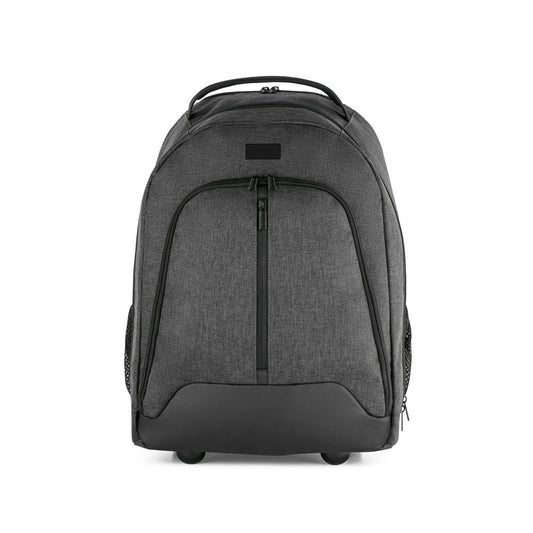 EINDHOVEN promotional laptop bag in dark grey (detail view) with custom logo branding