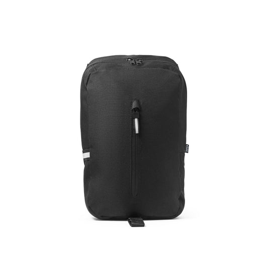 DELFOS promotional travel bag in black (detail view) with custom logo branding