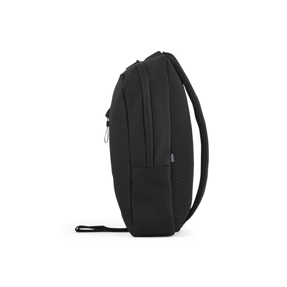 DELFOS promotional travel bag in black with custom logo branding