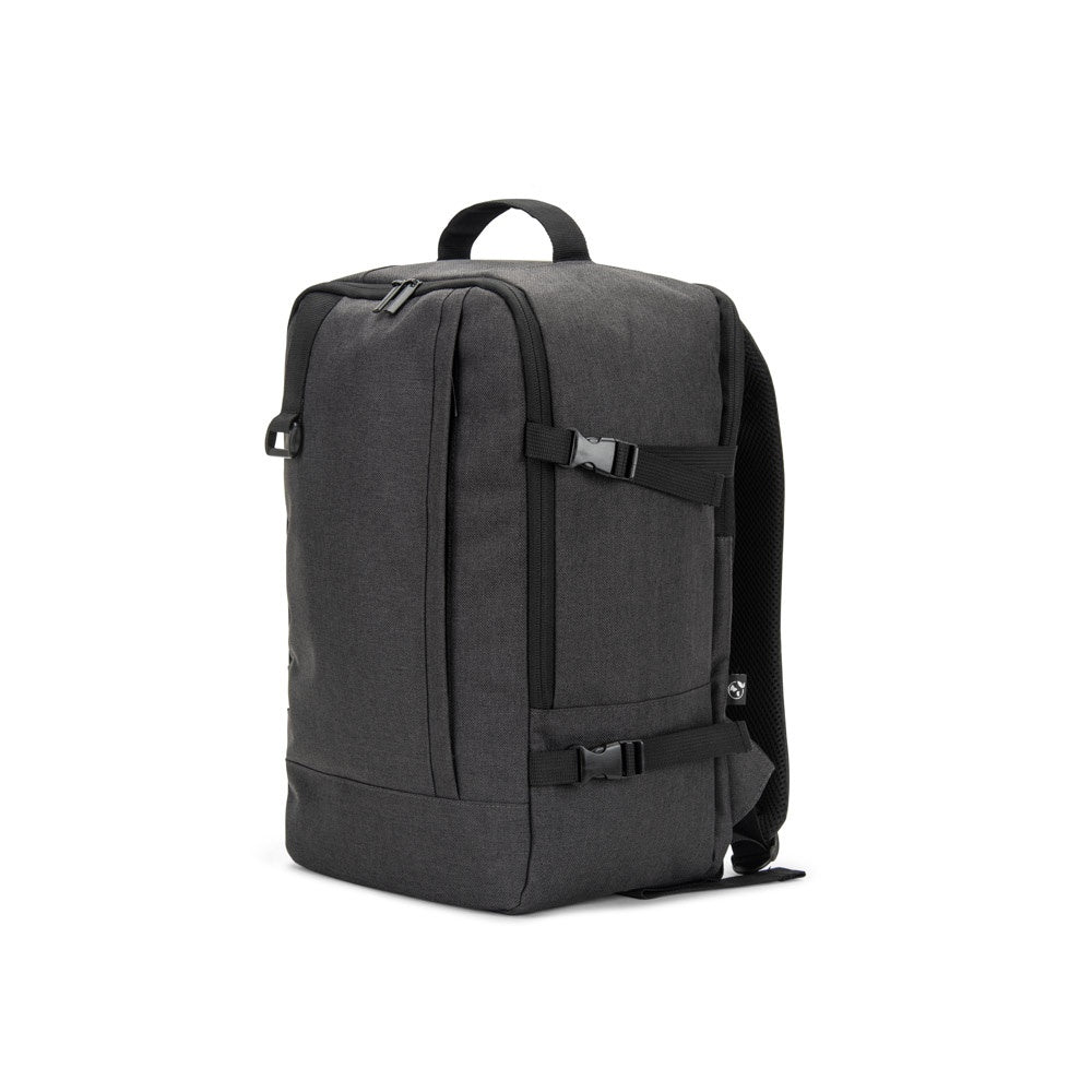 CIES promotional laptop bag in dark grey with custom logo branding