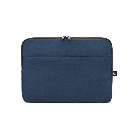 Newcastle promotional laptop bag in blue (detail view) with custom logo branding