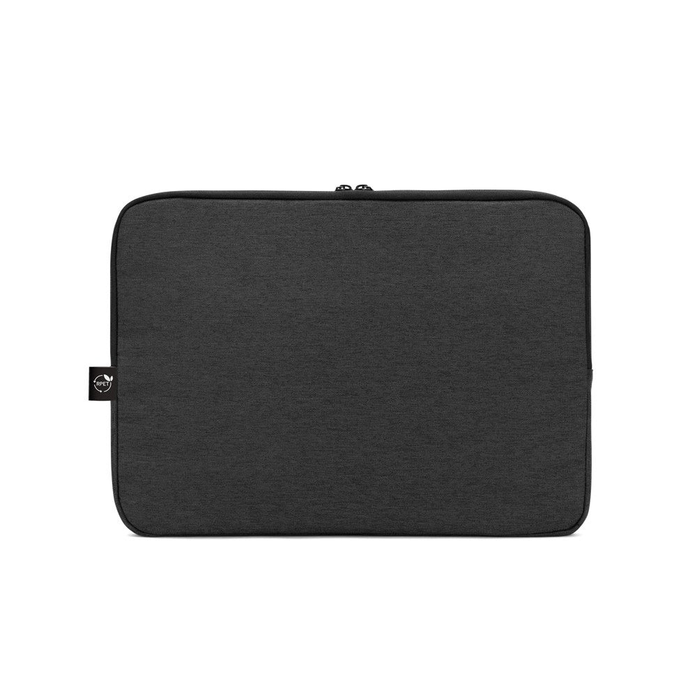 Newcastle promotional laptop bag in dark grey (detail view) with custom logo branding