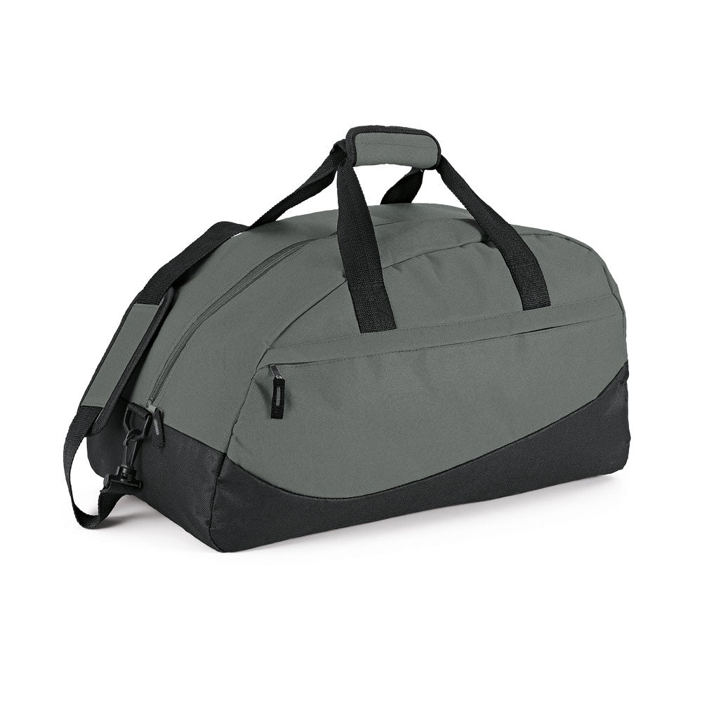 BUSAN promotional sports bag in dark grey with custom logo branding