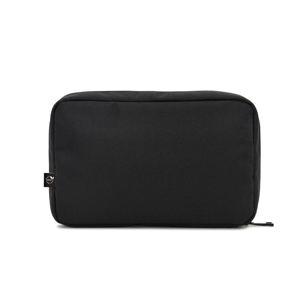 YANGON promotional tote bag in black (detail view) with custom logo branding