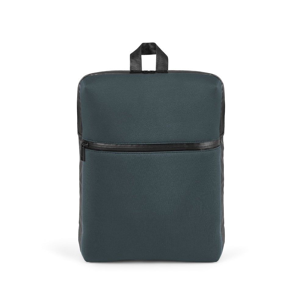 URBAN BACKPACK promotional laptop bag in dark grey (detail view) with custom logo branding