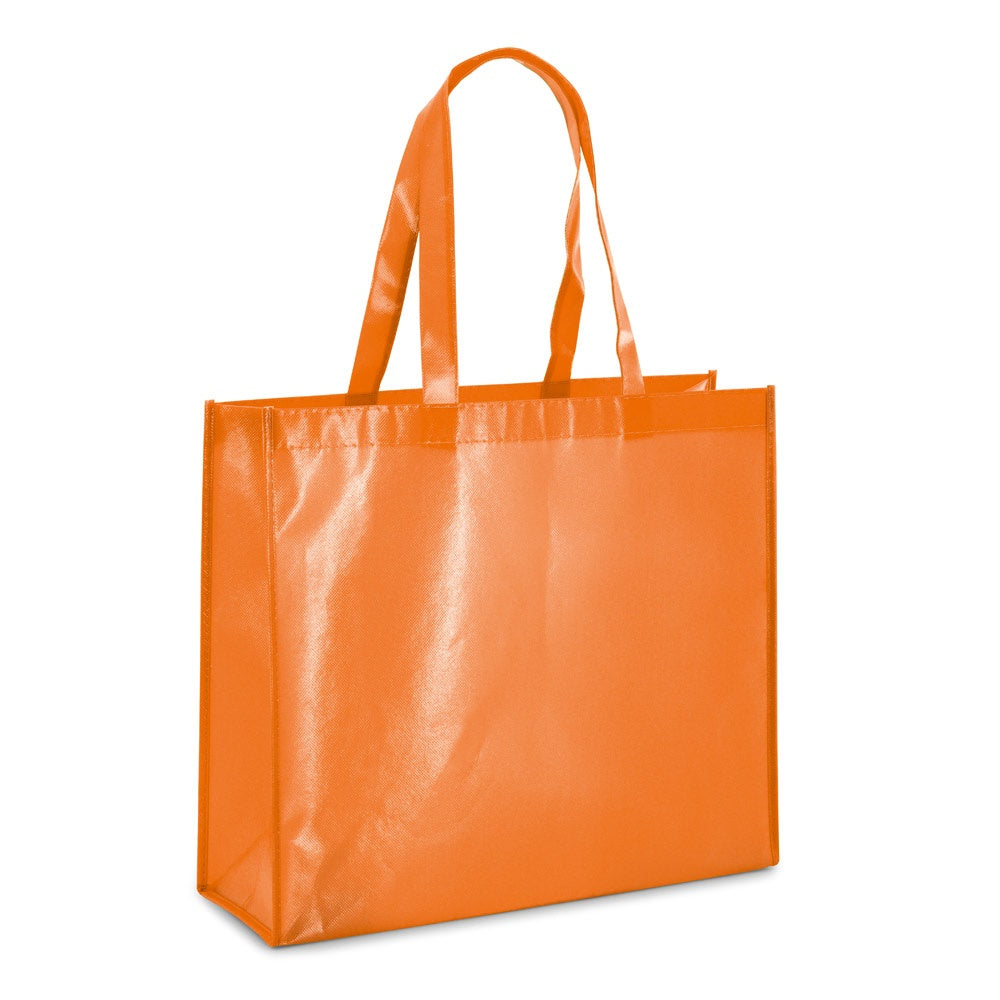 MILLENIA promotional tote bag in orange with custom logo branding