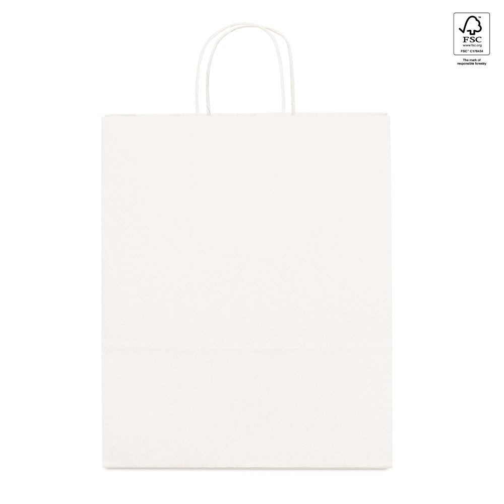 GRANT promotional tote bag in white (detail view) with custom logo branding