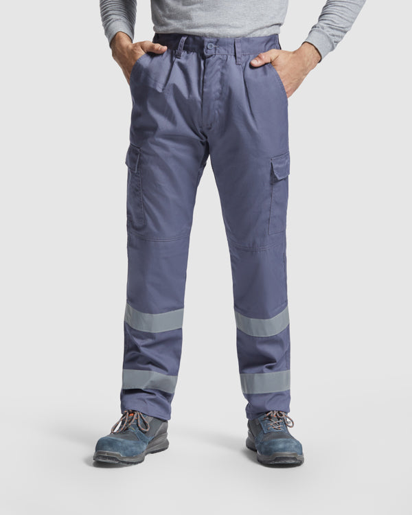 ROLY WRK DAILY HV Men's high-visibility trousers in black - promotional clothing printed with your company logo