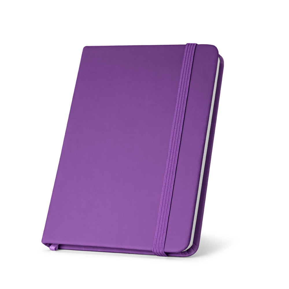 HEMINGWAY promotional notebook in purple with custom logo branding