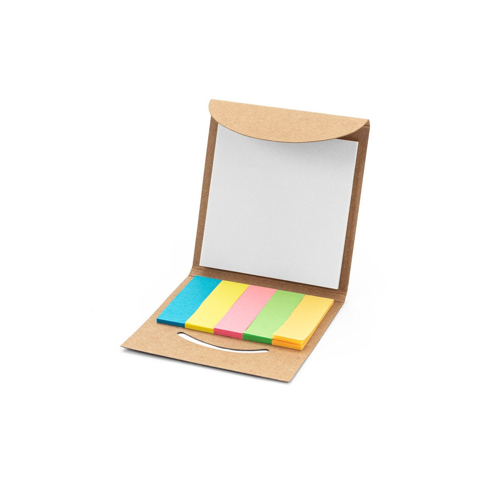 AINSLEY promotional writing set in natural (detail view) with custom logo branding
