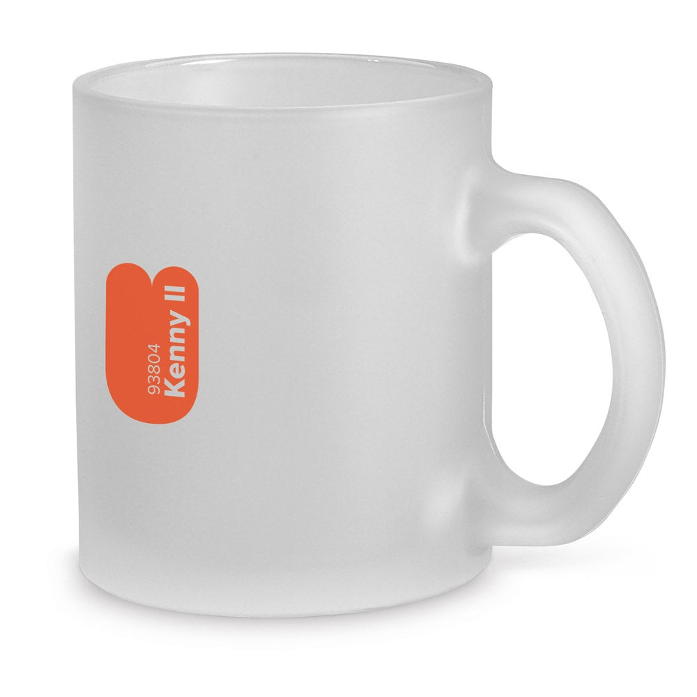 KENNY II promotional mug in white with custom logo branding
