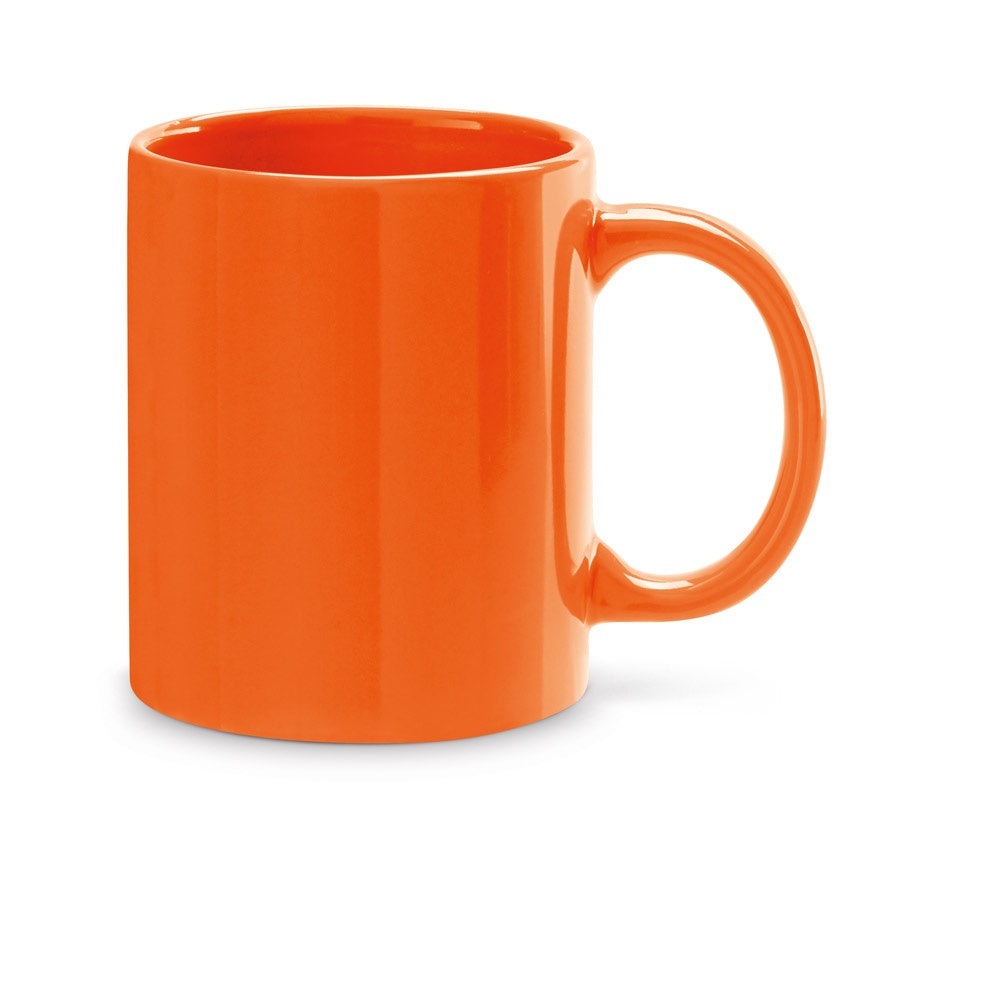 BARINE promotional mug in orange with custom logo branding