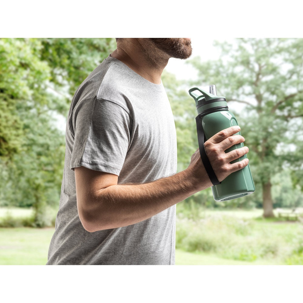 TYSON promotional bottle in light green (detail view) with custom logo branding