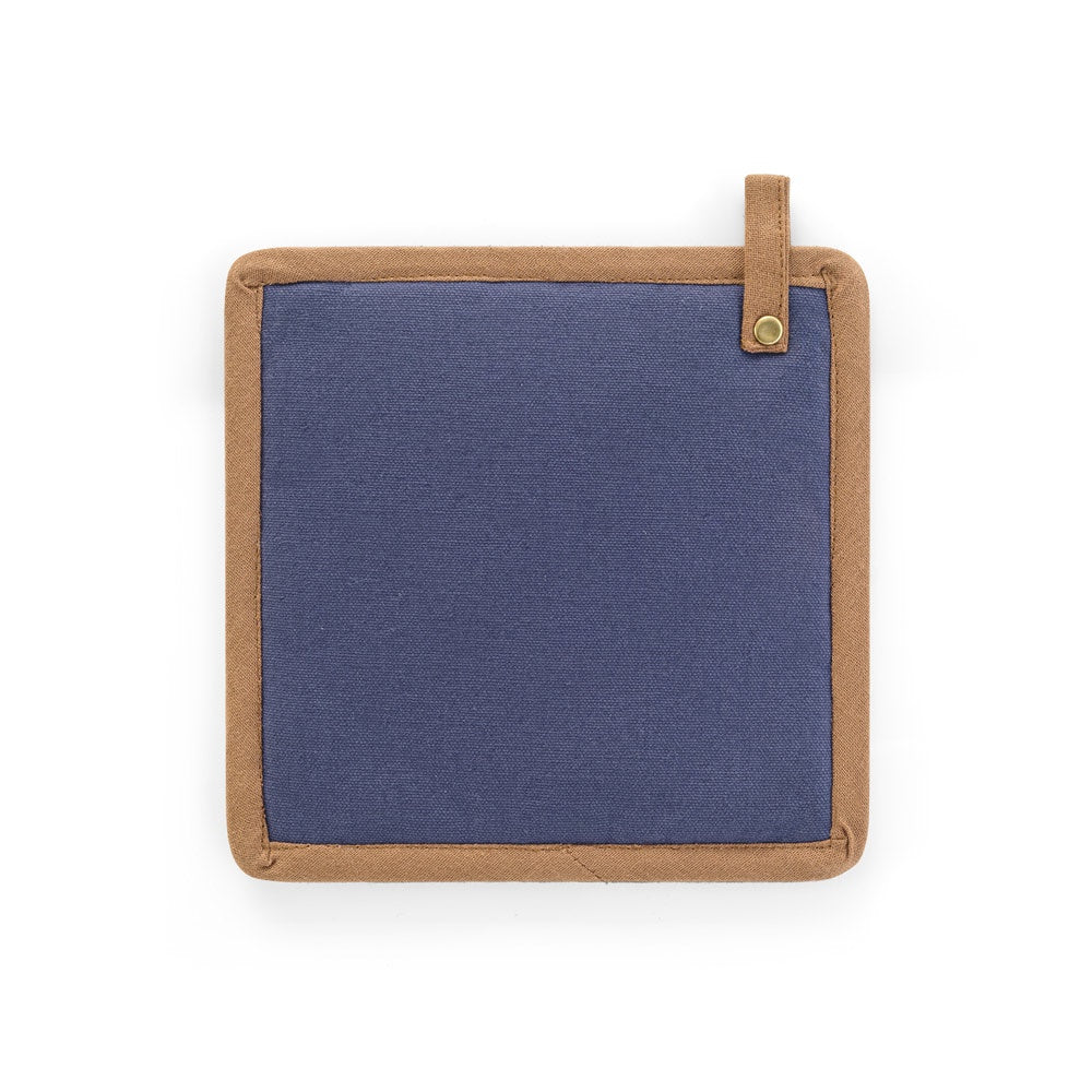 CLOVES promotional kitchen accessory in blue (detail view) with custom logo branding