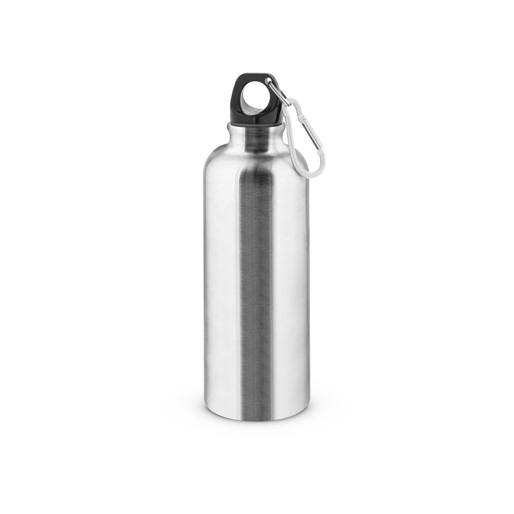 KELCE promotional bottle in satin silver with custom logo branding