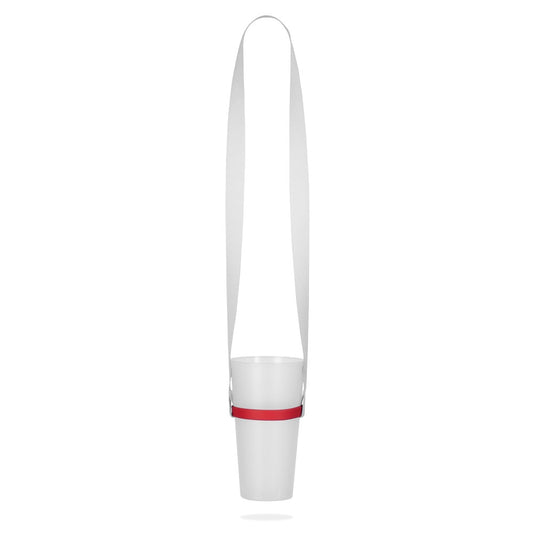 BOLTON promotional lanyard in 302 - red (detail view) with custom logo branding