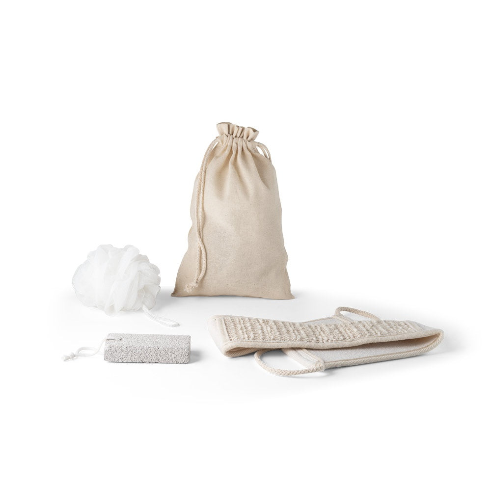 CONROY promotional wellness gift in natural (detail view) with custom logo branding