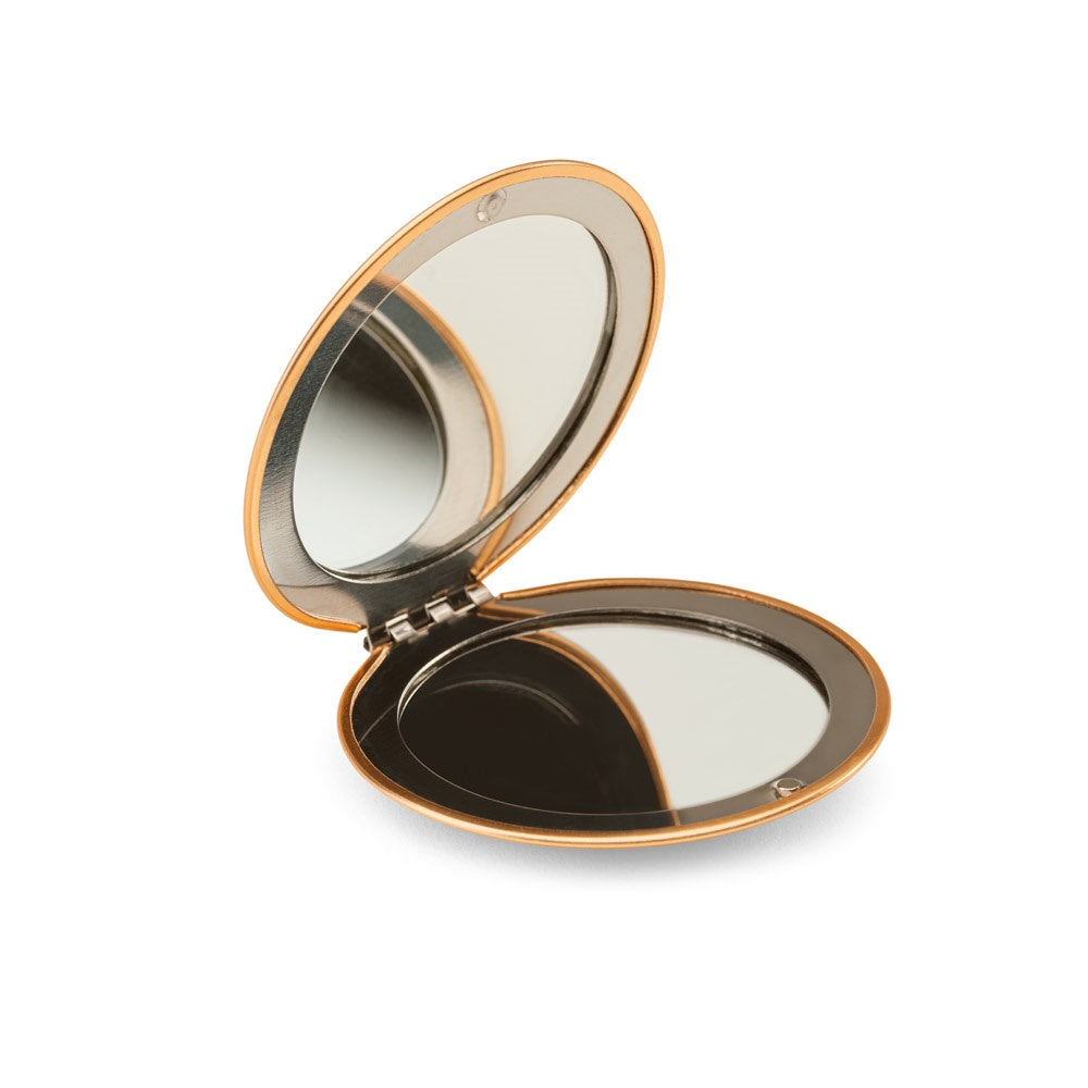 KAYLA promotional cosmetic item in copper (detail view) with custom logo branding