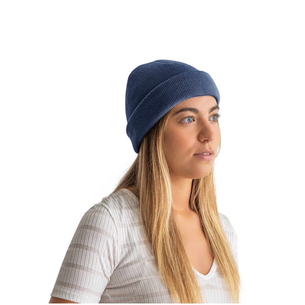 CARL promotional apparel accessory in navy blue (detail view) with custom logo branding