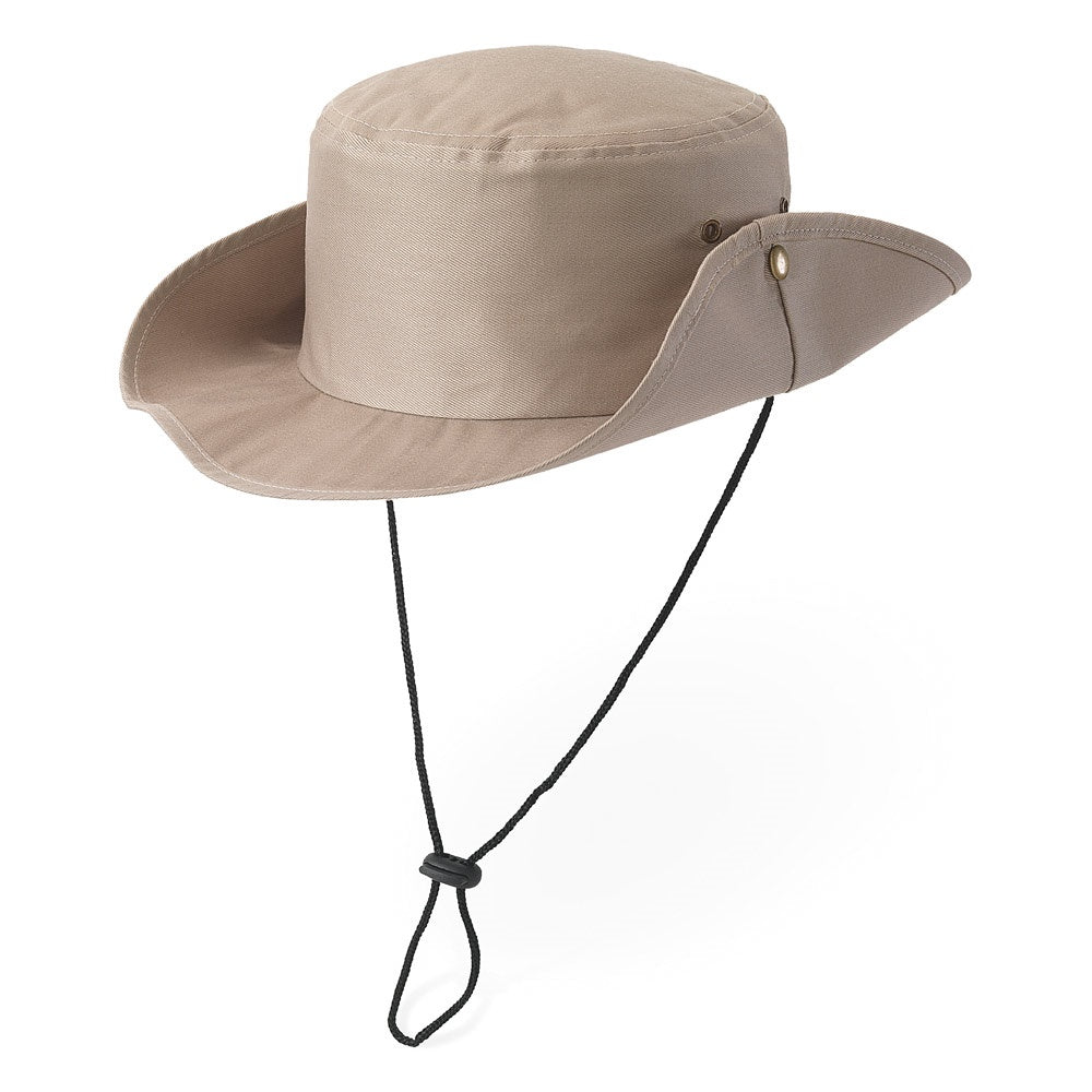 BLASS promotional hat in beige with custom logo branding