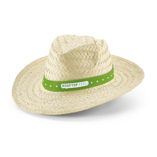 EDWARD promotional hat in light natural with custom logo branding