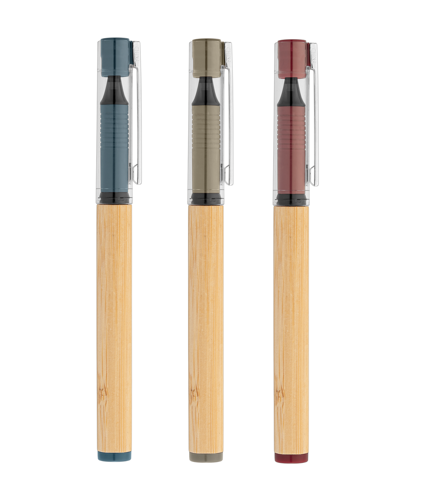 Harmony Bamboo Gel Pen promotional pen in assorted colours laser engraved with your company logo