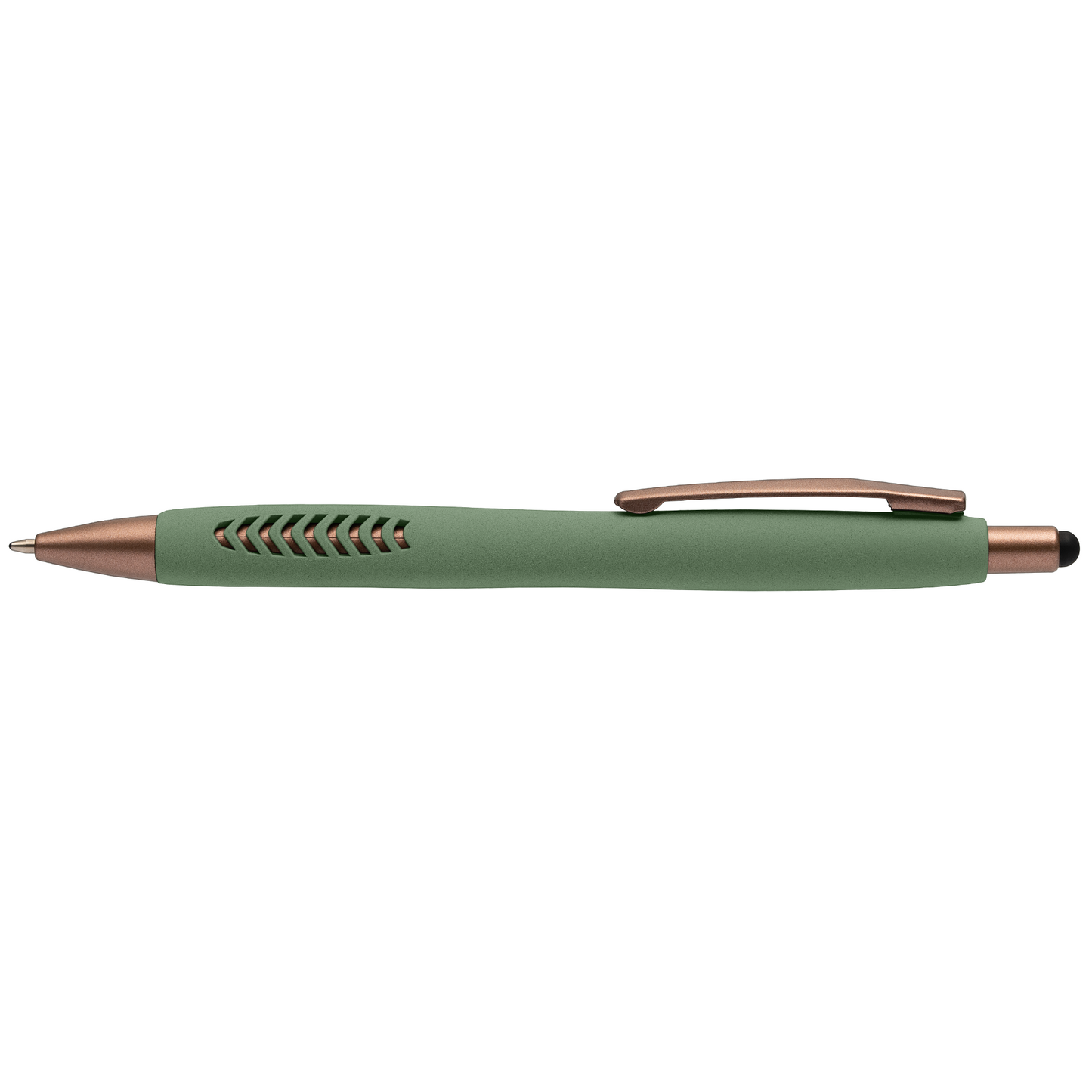 Avalon Stone Finish Stylus Pen promotional pen in green printed with your company logo