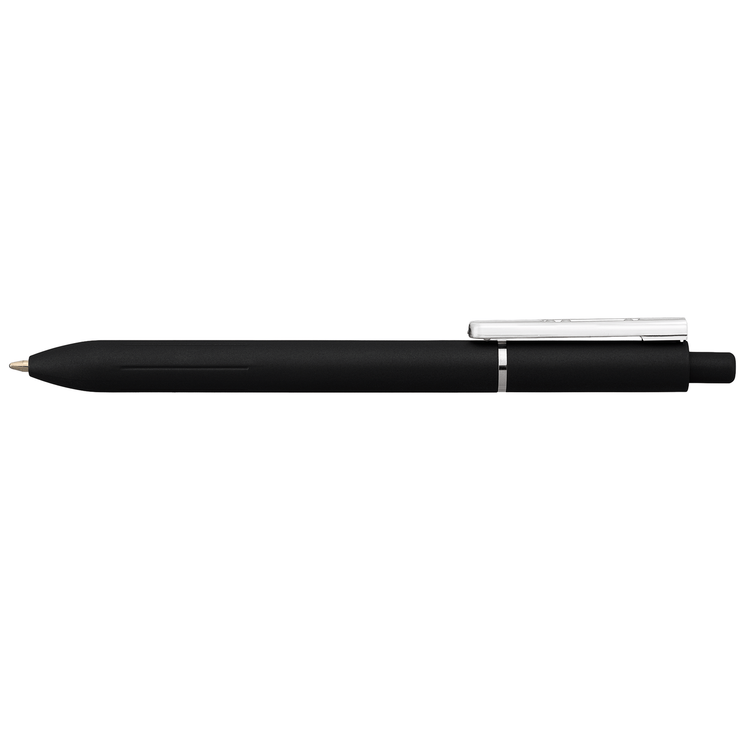 Lark Recycled Plastic Retractable Fidget Clip Pen promotional pen in black printed with your company logo