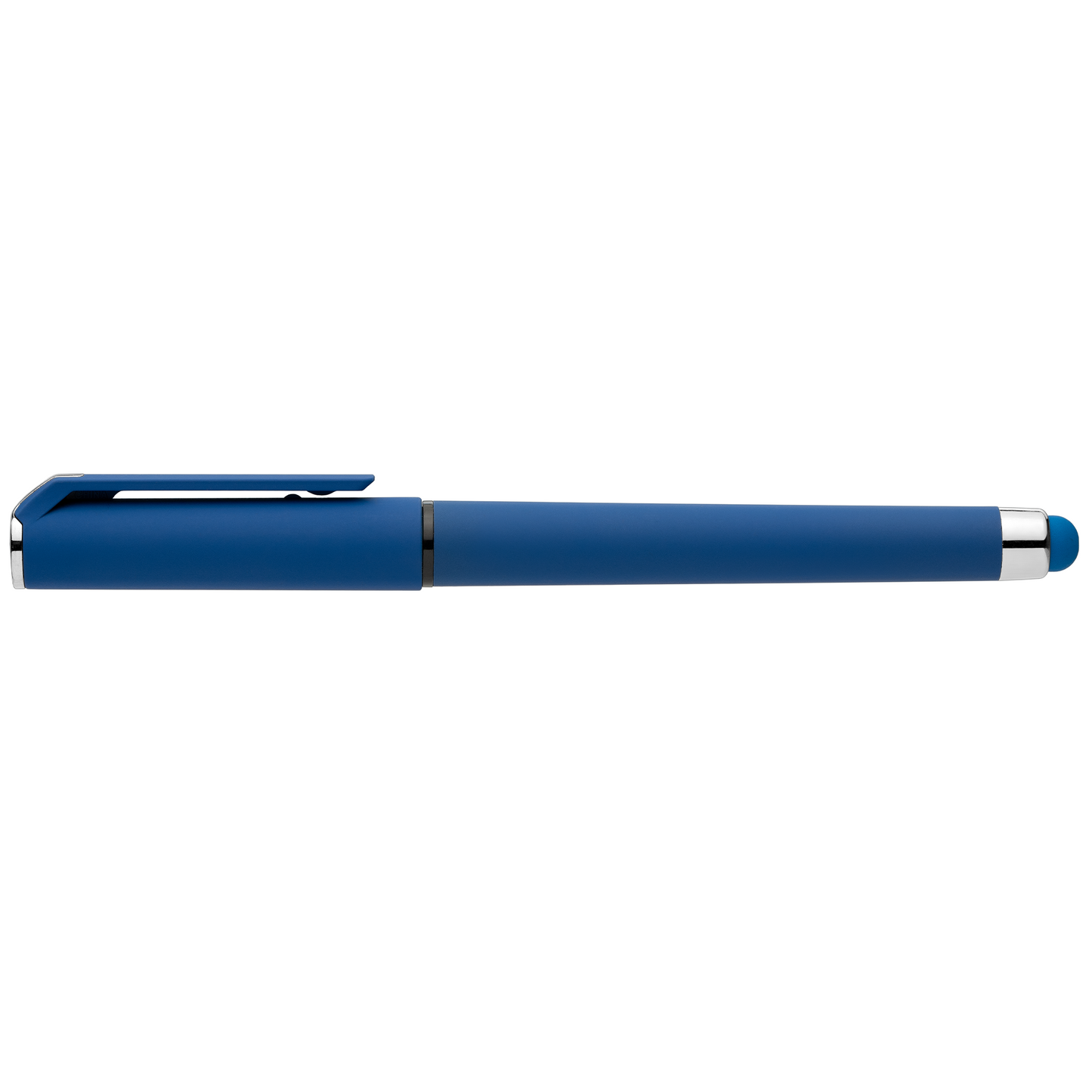 Islander Recycled Plastic Brights Gel Grip Pen promotional pen in royal blue printed with your company logo