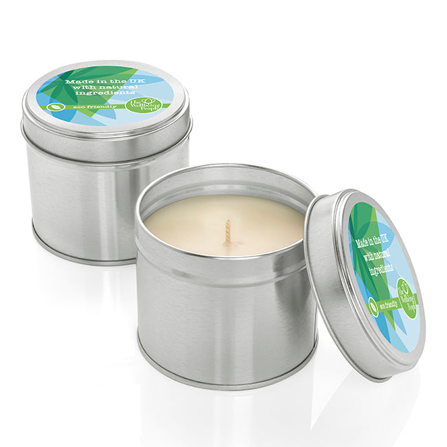 Candela di cera naturale in scatola di latta (135 g) | Regali benessere firmati