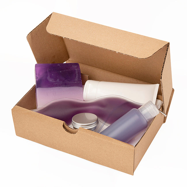 Set benessere in una scatola postale marrone | Regali benessere firmati