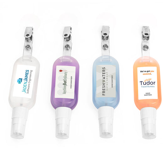 Antibacterial Hand Sanitiser on a Clip (50ml) | Branded wellness gifts