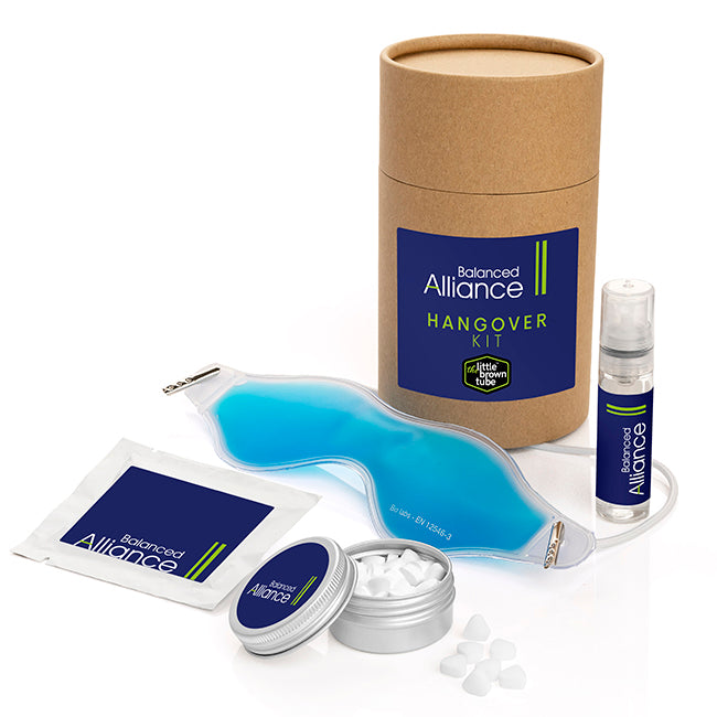 Das Little Brown Tube Hangover Kit | Wellness-Geschenke mit Markenlogo
