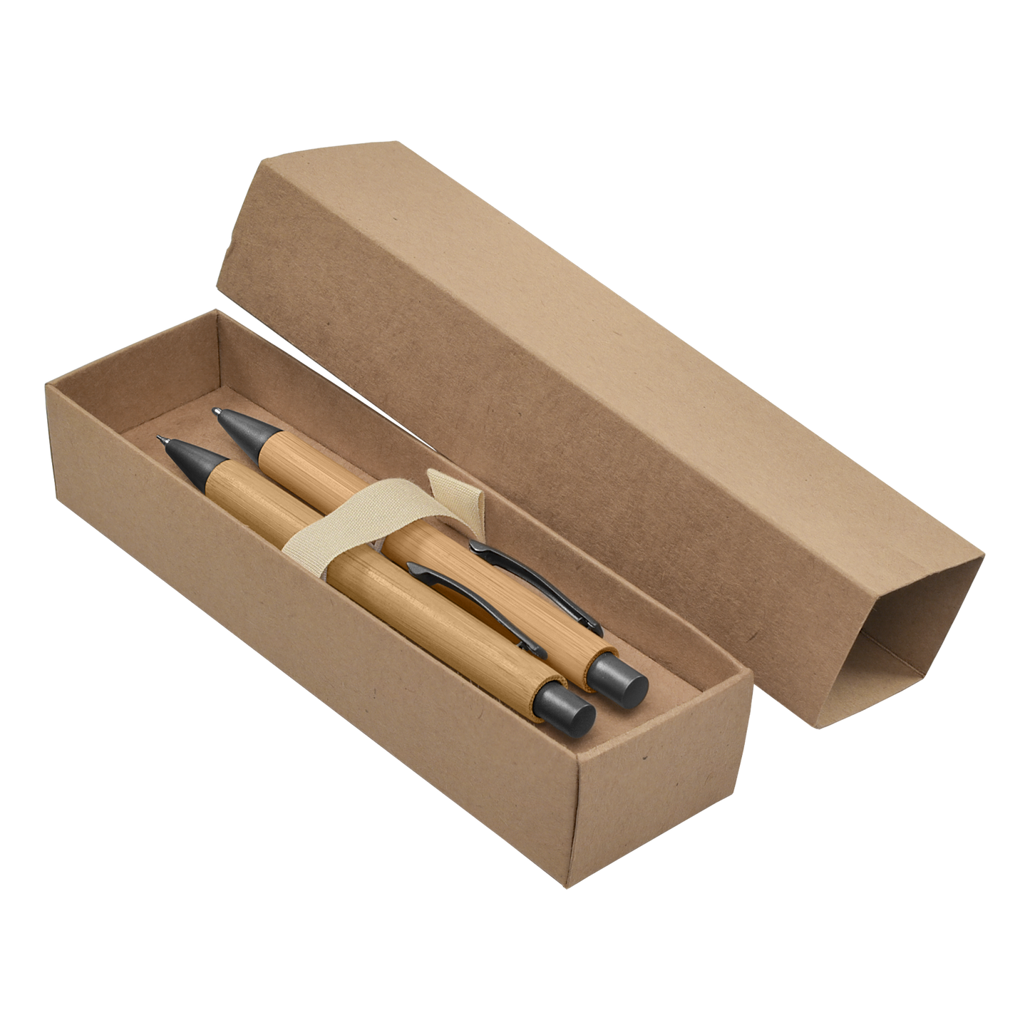 Bambowie Gift Set promotional writing set in bamboo laser engraved with your company logo