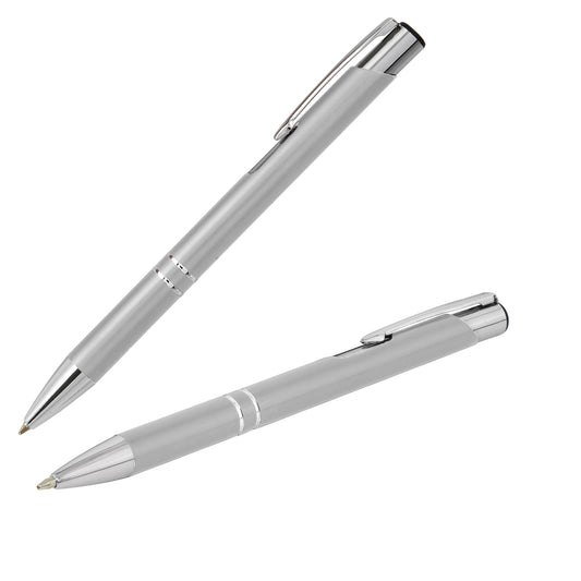 Crosby Matte Pen promotional pen in silver laser engraved with your company logo