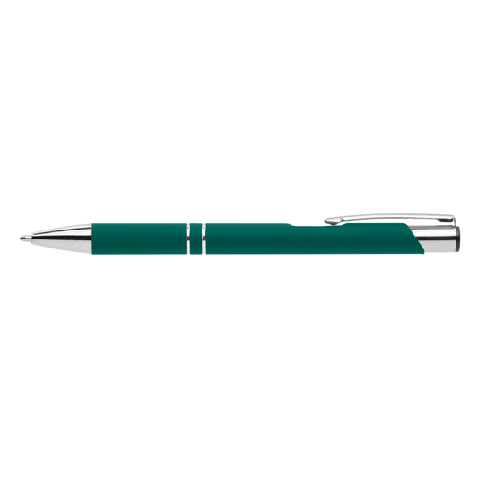 Crosby Metal Pen promotional pen in dark green printed with your company logo