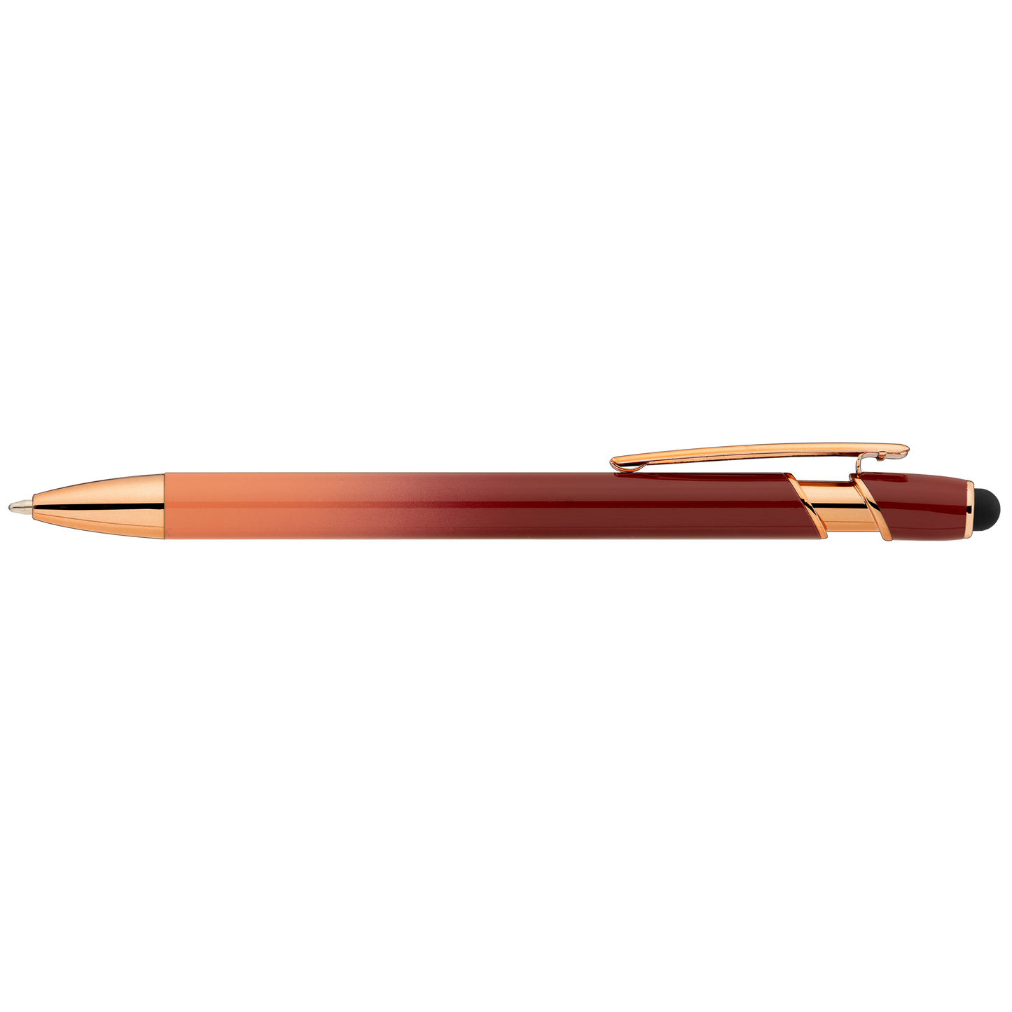 Prince Ombre Stylus Pen promotional pen in burgundy laser engraved with your company logo