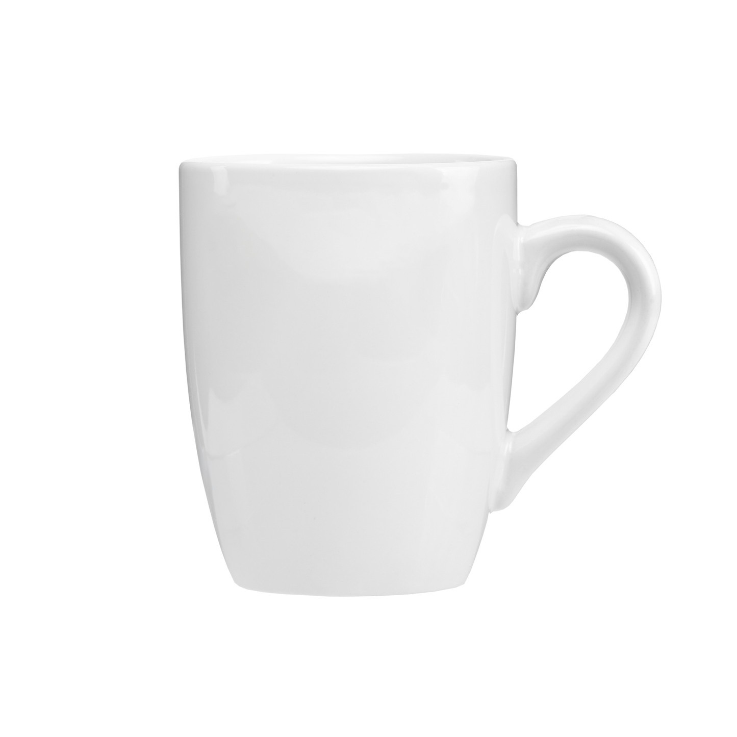 Bistro promotional mug in white printed with your company logo