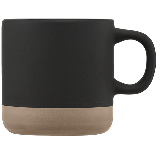 Terra promotional mug in black printed with your company logo