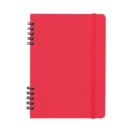Jora Spiral Bound Notebook promotional notebook in red printed with your company logo