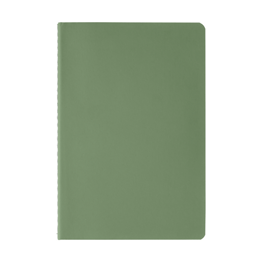 Eilo Recycled Contrast Stitch Journal promotional notebook in forest green printed with your company logo
