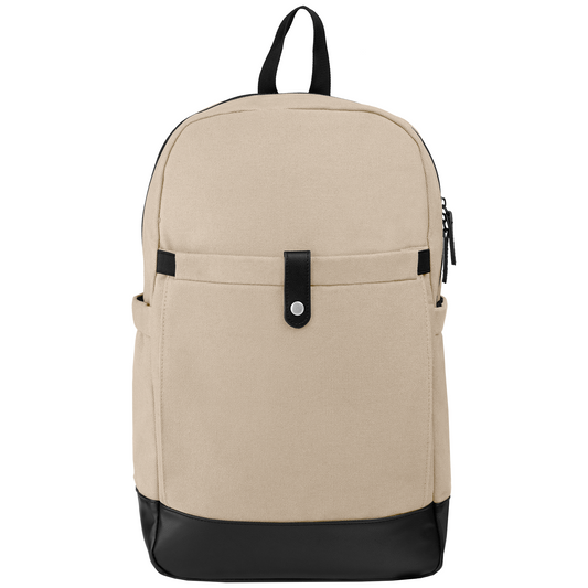 Odyssey Pack promotional backpack in dune warm grey printed with your company logo