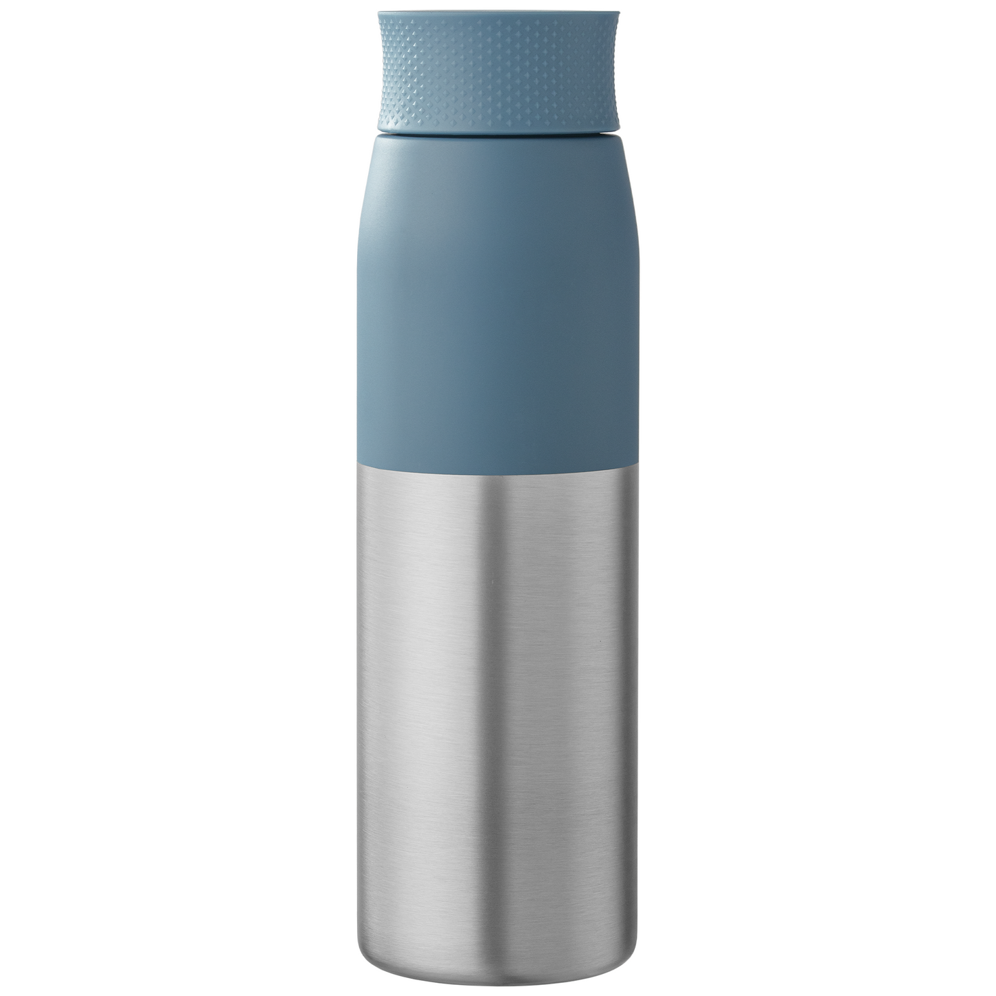 Borealis Recycled Stainless Steel Twist Lid Bottle promotional bottle in light blue printed with your company logo
