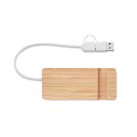 HUBSTAND - Hub USB 4 puertos Bamboo